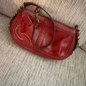 Coach Red Patent Leather Wristlet